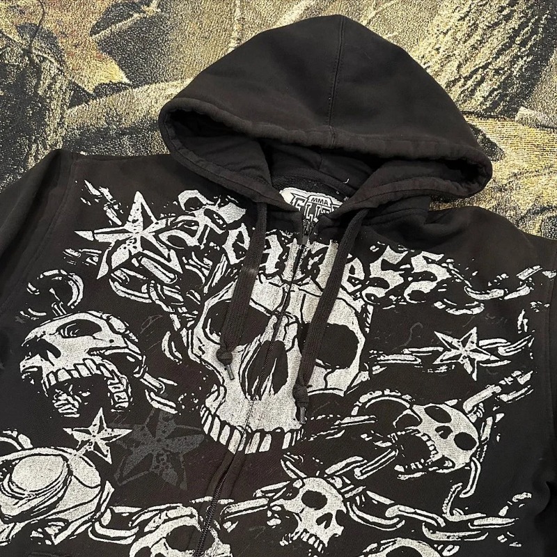 Hot Leathers Mens Sweet Demise Zipper Hoodie