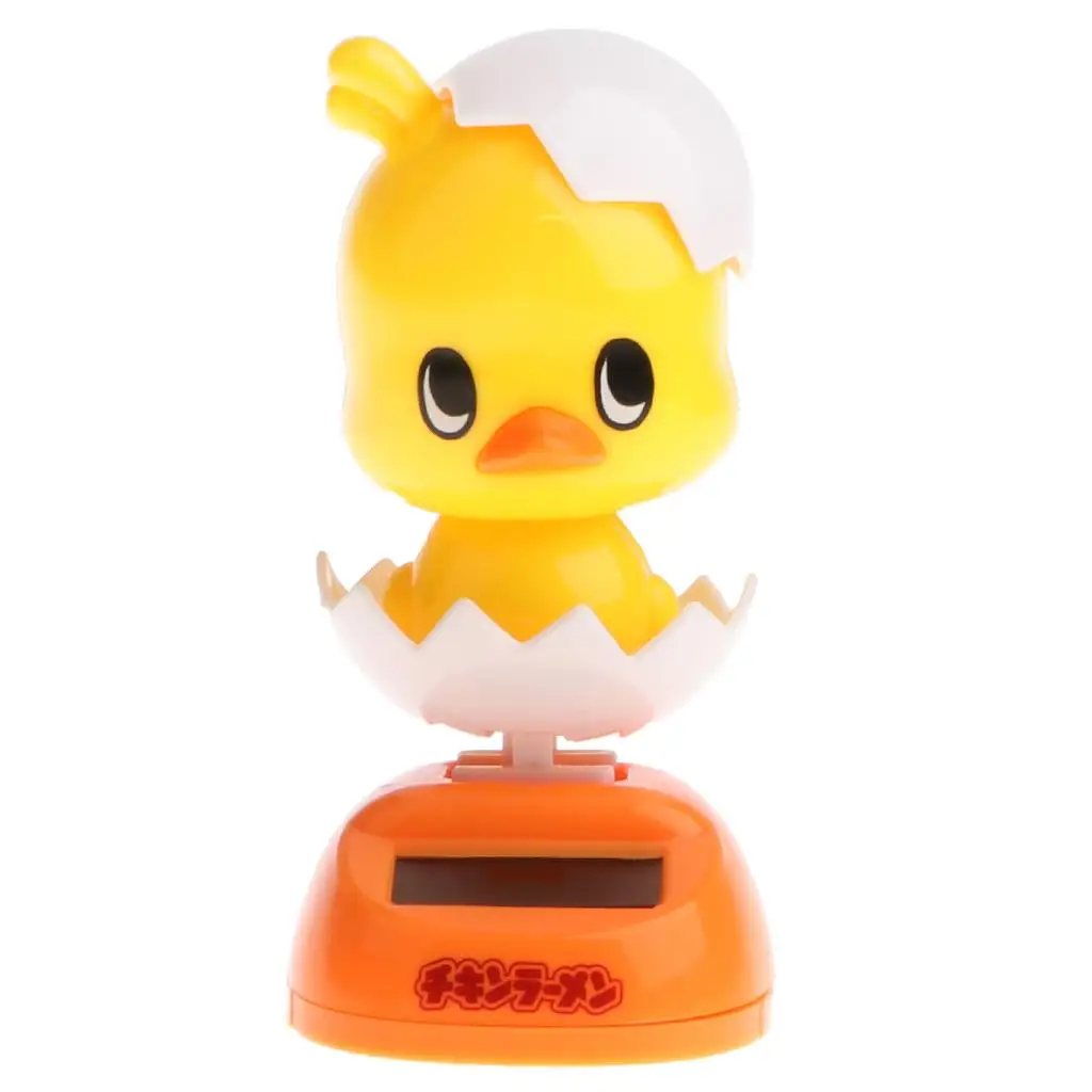 Solar Powered Chick Dancing Ornament Animal Doll  Toy Home Decor