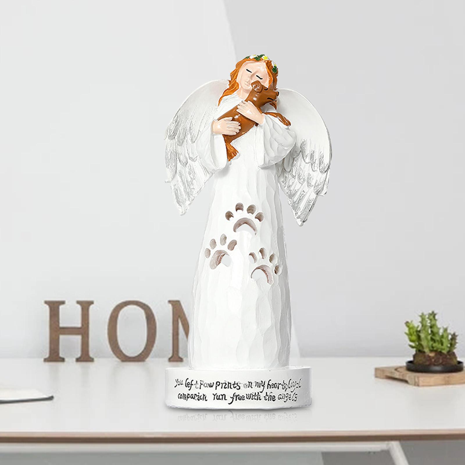 Fairy Statue Garden Ornament Porch Angel Sculpture Yard Art Resin Craft Landscaping for Home Garden Decoration