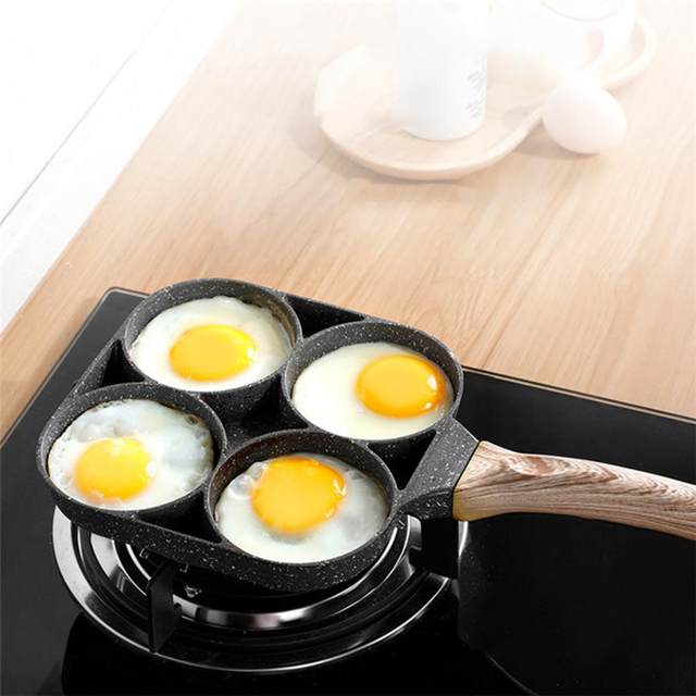 7 Hole Frying Pot Cast Iron Skillet Omelet Pan Non-Stick Egg Pancake Steak  Pan Kitchen Cooking Ham Pans Breakfast Maker Cookware - AliExpress