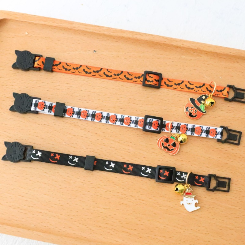 Title 6, Halloween Cat Collars Adjustable Pet Collar Dog...