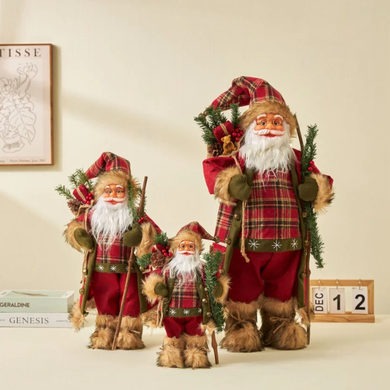 Santa Claus Doll Christmas Tree Enfeites, Plush