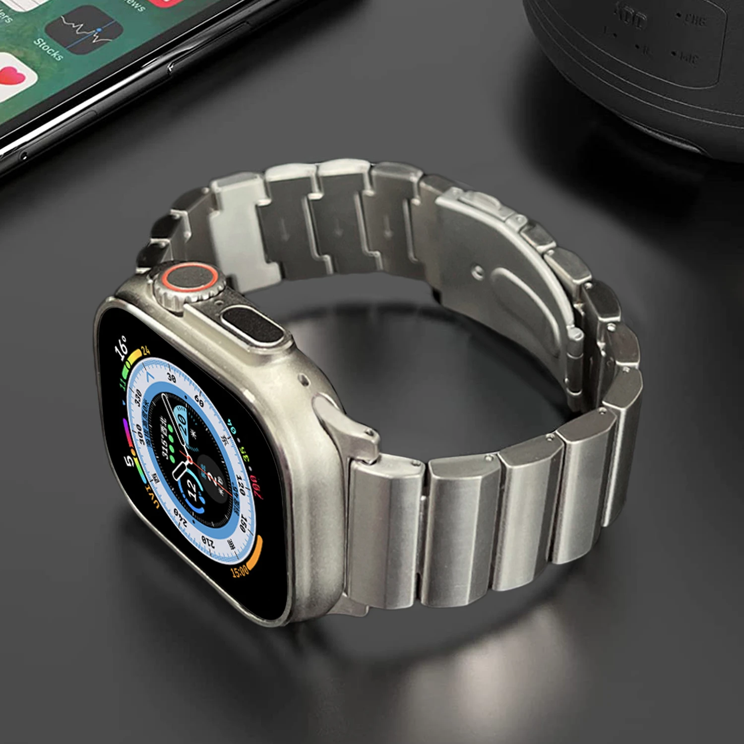 Titanium Bracelet For Apple Watch Ultra 49mm Series 8 7 45mm 41mm Luxury  Wriststrap For Iwatch 6 Se 5 4 3 42mm 44mm 38 40mm Band - Watchbands -  AliExpress