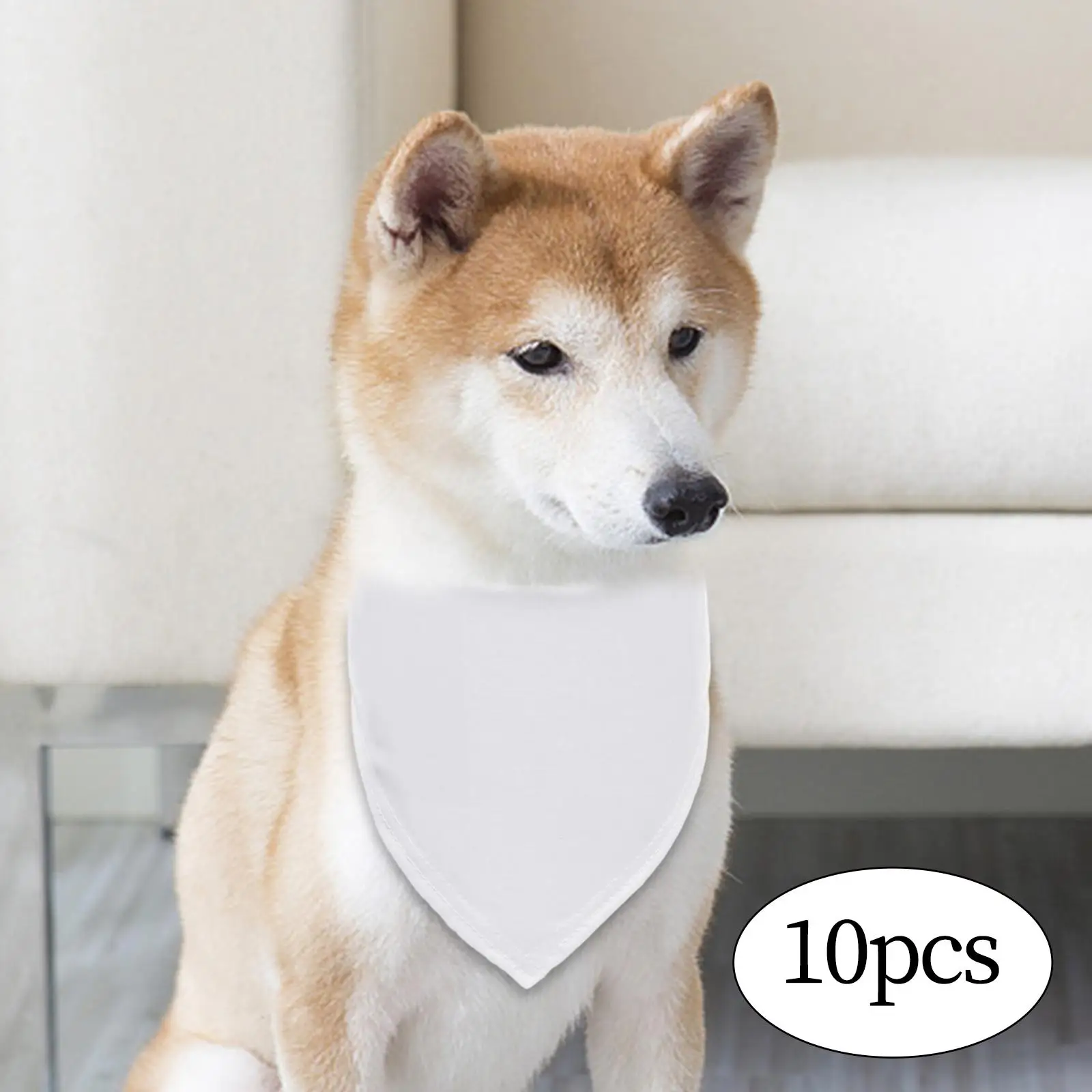 10 Pieces Dog Bandana DIY Handkerchief Durable Pet Bandana Dog Scarf Bib for New Year Valentine Festivals Holiday Thanksgiving
