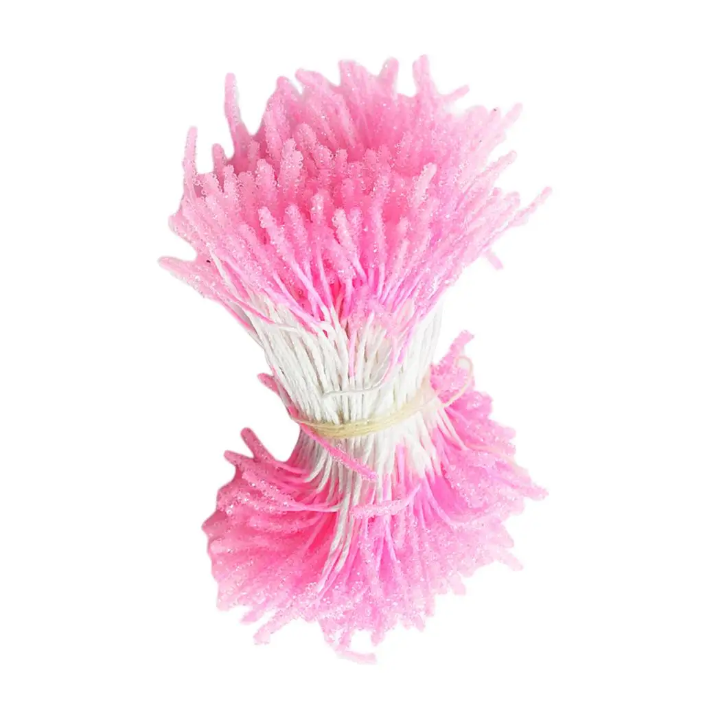 300 pcs multicolor flowers artificial flowers DIY stamens with two
