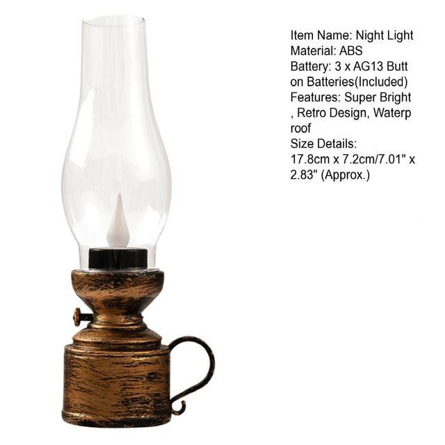 Vintage Kerosene Oil Lantern,Iron Art Retro Old Fashioned