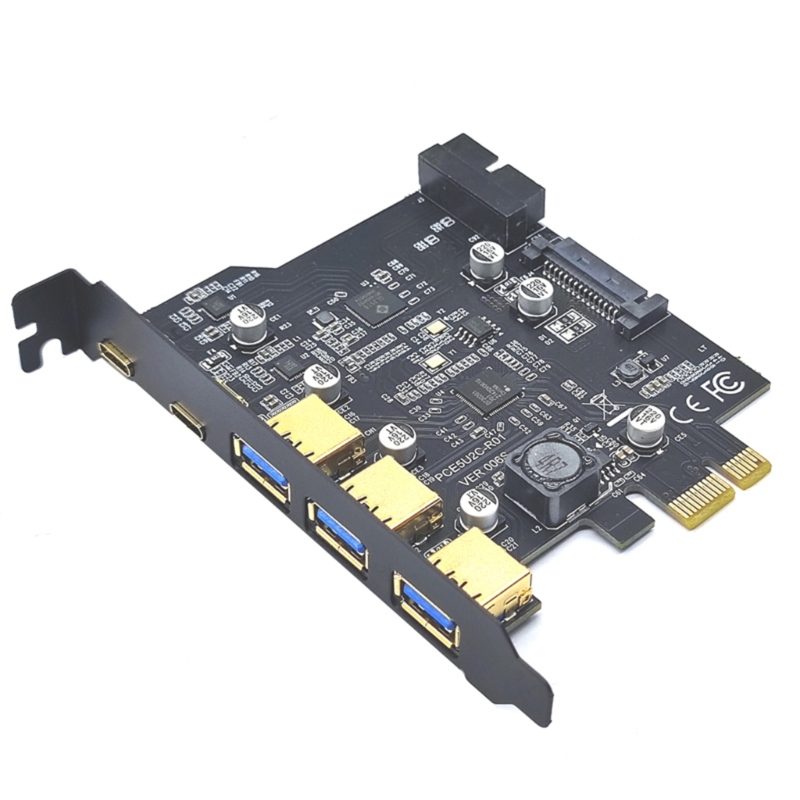 Description Picture 2 of item2025 New Type C USB 3.2 Gen2 PCIE Card Hub USB 3.0 PCI Express Board PCI-E PCI E USB 3 Adapter Multiplier USB3 3.1 Controller