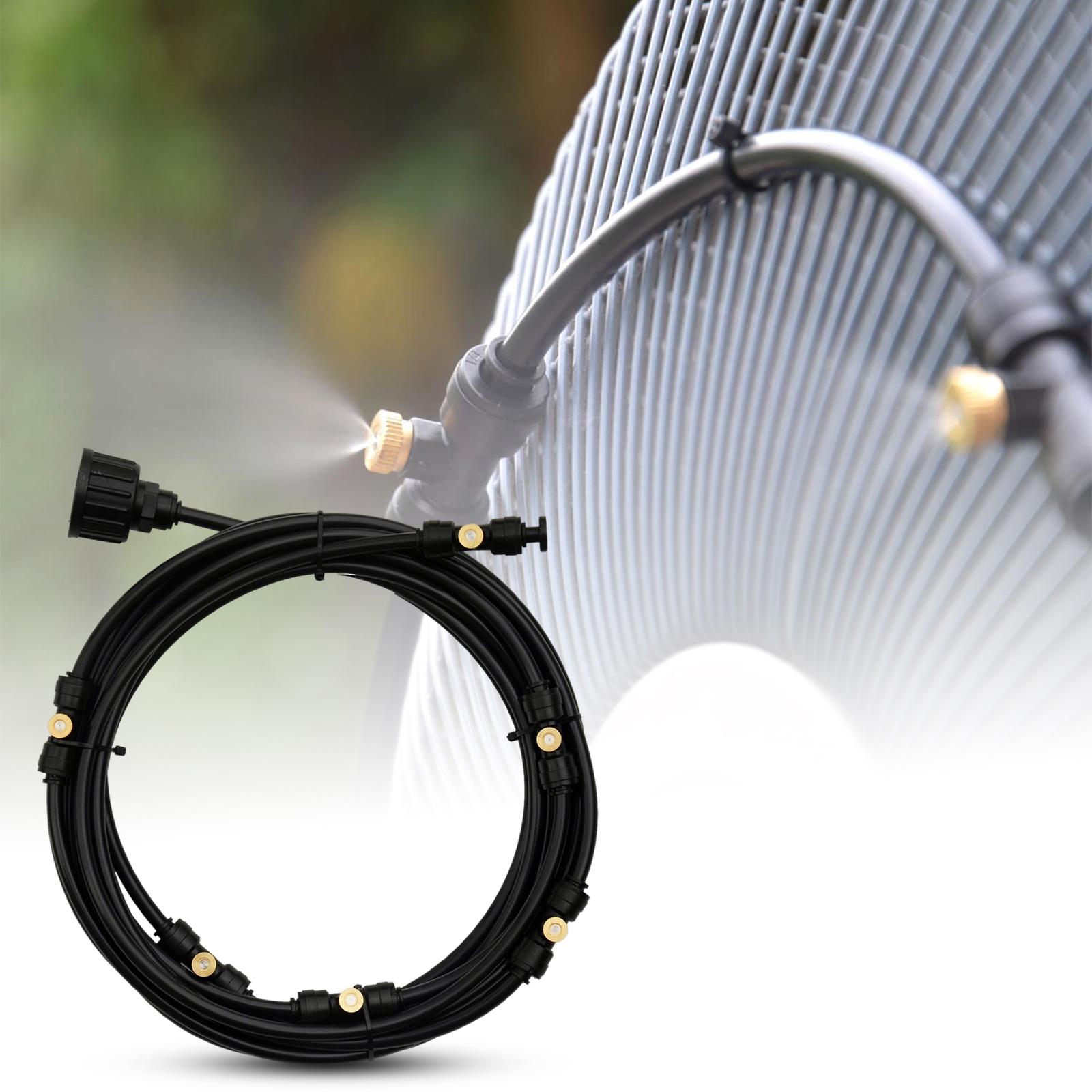 Misting Cooling System Water Mist Hose DIY Kit 20ft (6M) Misting Hose Outdoor Mister for Backyard Waterpark Trampoline Garden