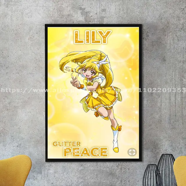 glitter force cartoon Decorative Painting Canvas 24x36 Poster Wall Art  Living Room Posters Bedroom Painting