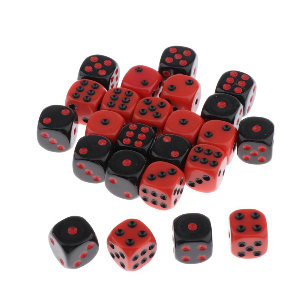 24pcs Dice Playing Dice Multifunction Dice D6 With Velvet Bags for RPG Dungeons \u0026 Dragons Multicolor Table Games