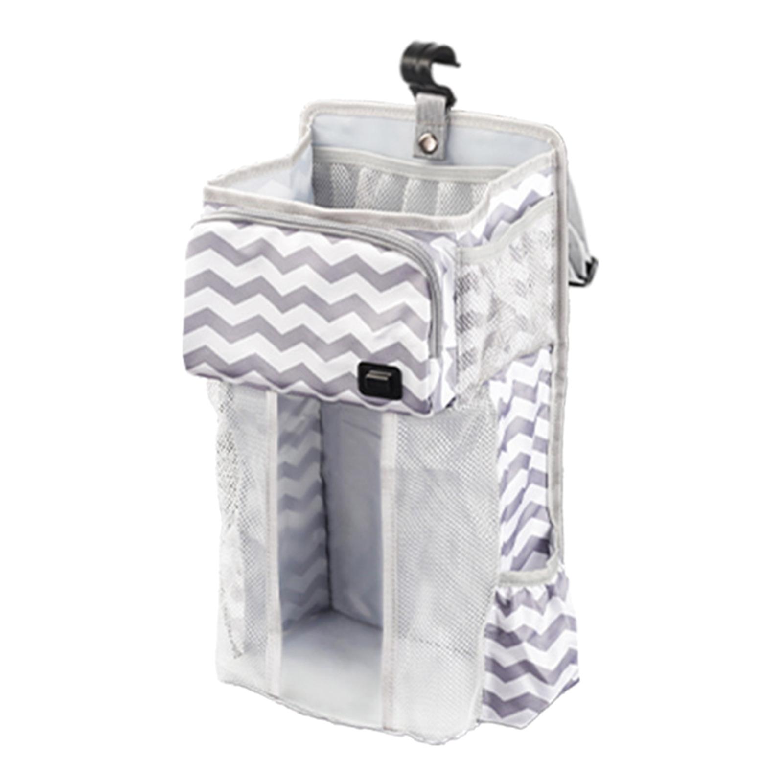 Polyester Crib Hanging Storage Bag USB Baby Wipe Warmer Partition Wet Wipe Heater Storage Diaper Caddy for Bedding Set Newborn