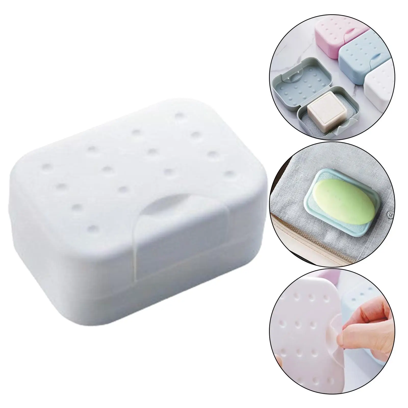 Portable Travel Soap Box Case Dish Container Soap Bar Holder for Hiking Bathroom Gym with Sponge Saver Sealed Waterproof