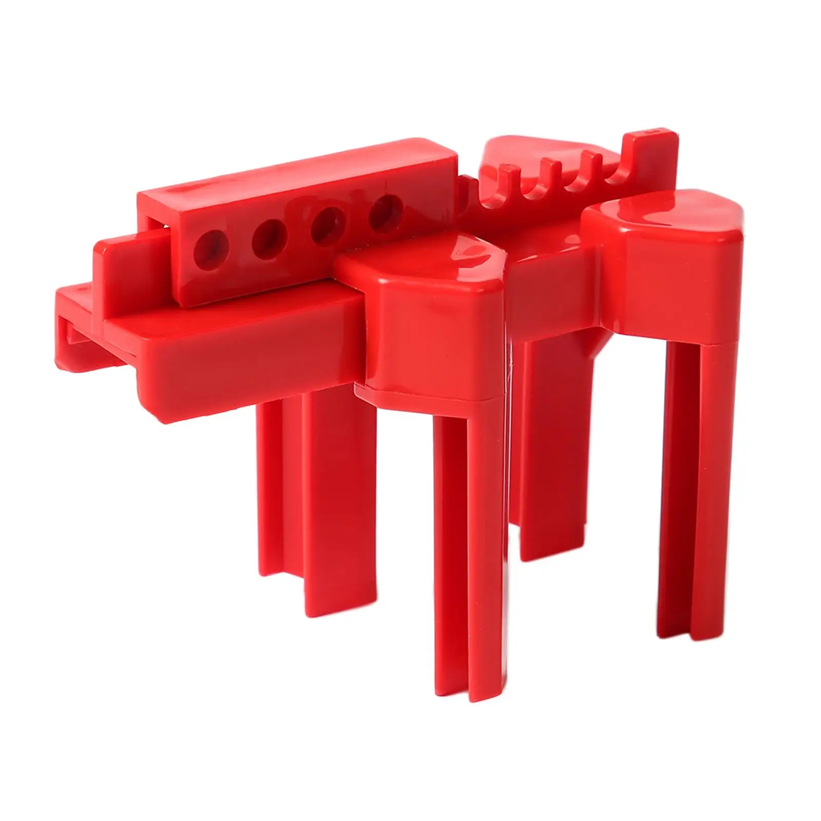 Ball Valve Lockout Outside Pipe Lock Practical Durable Adjustable Sturdy Red Valve Lock for Industrial Transportation
