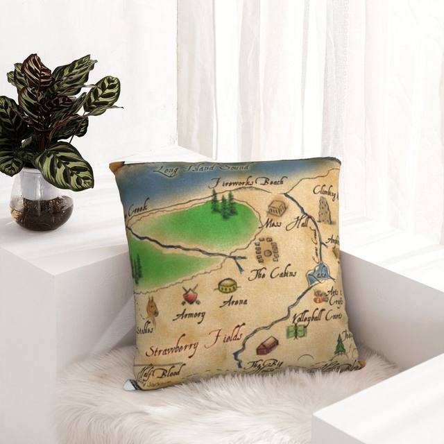 Camp Half-Blood Map Pillowcase Polyester Linen Velvet Pattern Zip Decor  Throw Pillow Case Home Cushion Cover - AliExpress