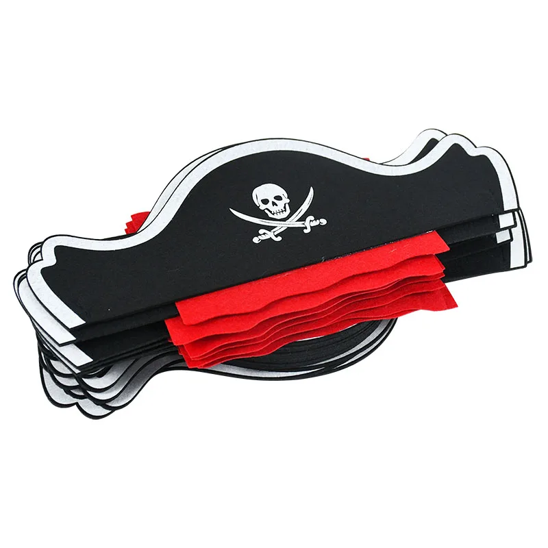 Description Picture 6 of item12Pcs Pirate Captain Hat Skull Print Eye Patch Children Adult Halloween Party Cosplay Costume Cap Decoration Props