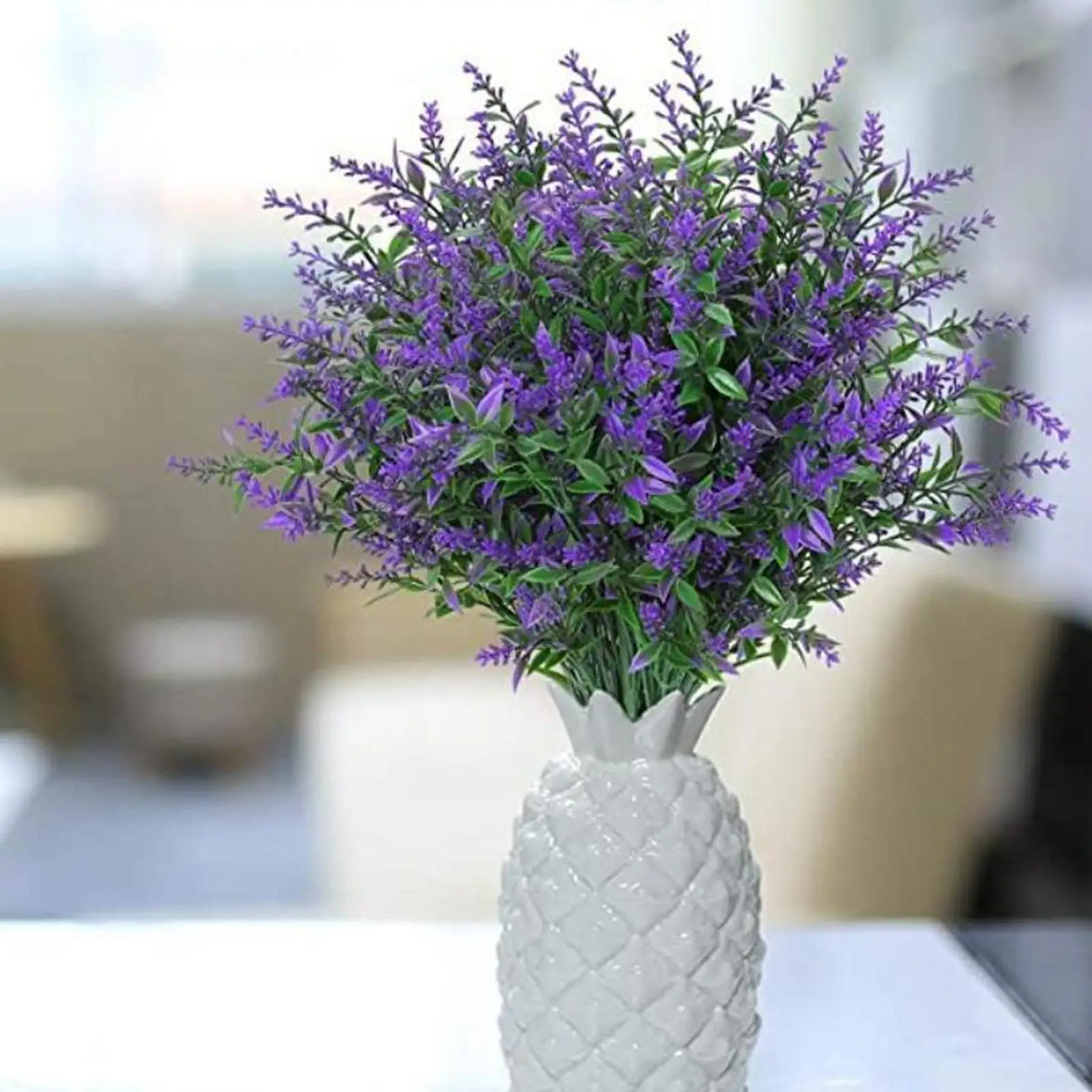Artificial Lavender Flower Fake Bouquet Bunch Indoor Home Party Garden Decor