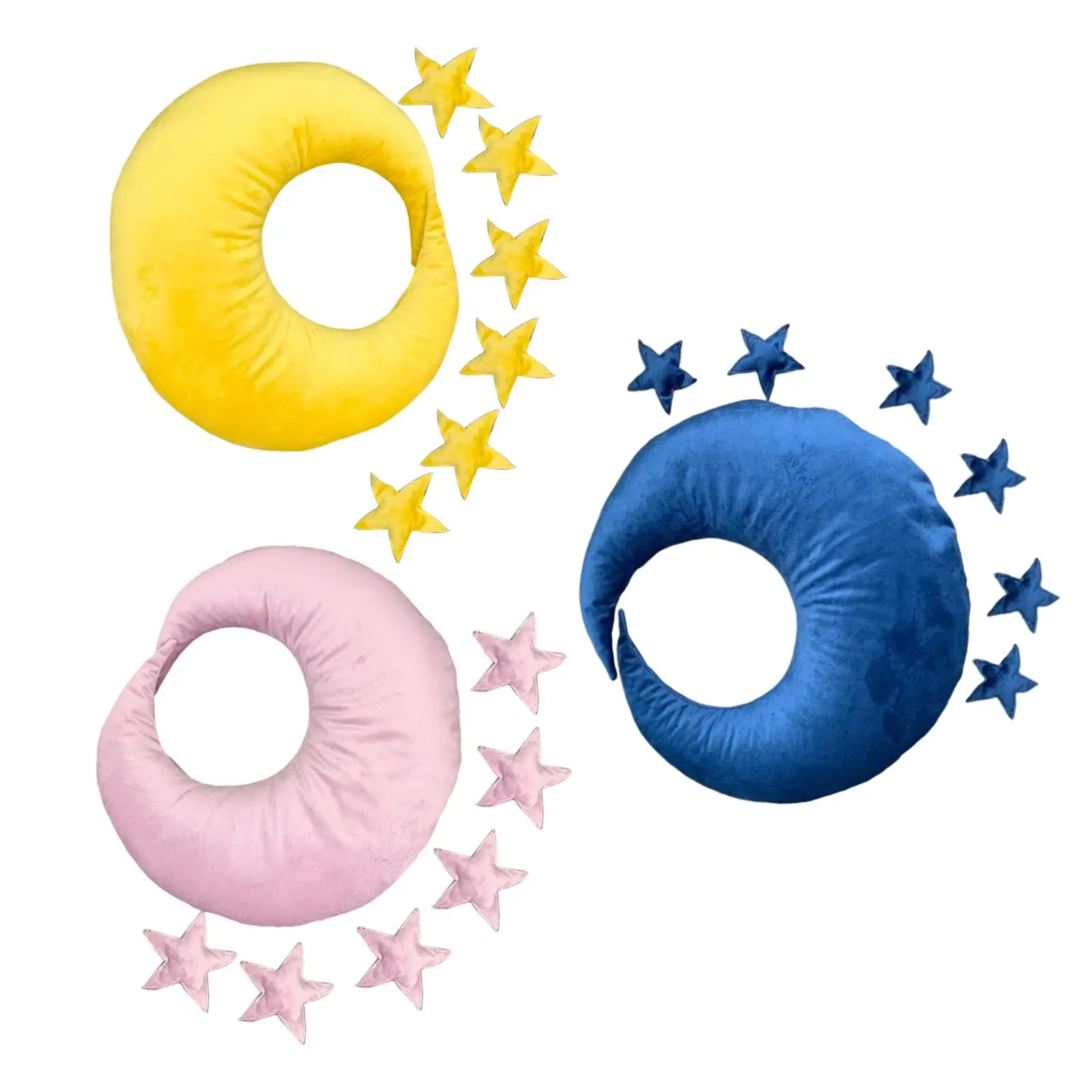 Baby Photo Prop Moon Shape Pillow Mini Photo Props Photography Accessories for Twins Princess