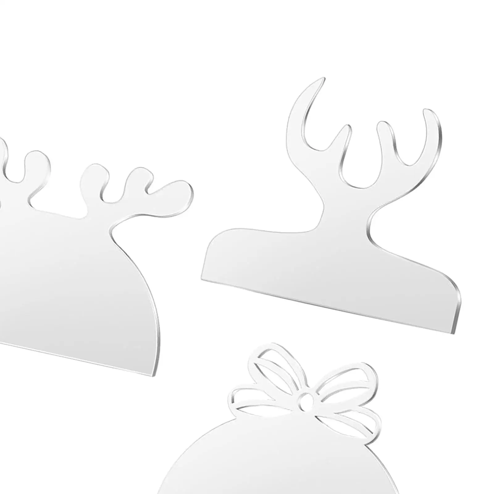 3Pcs Charcuterie Template Holiday Decorations Christmas Elk Router Templates Guide Tools Xmas Theme Cutting Board Stand Template