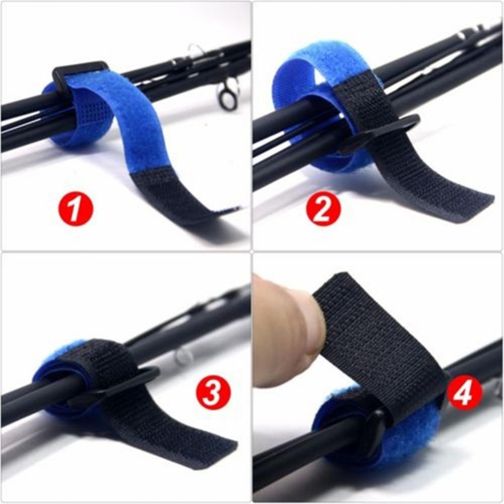 Description Picture 5 of item10Pcs Reusable Fishing Rod Tie Magic Tape Bands Belt Straps Fish Accessories Hook Loop Cable Cord Tie Belt рыболовные товары