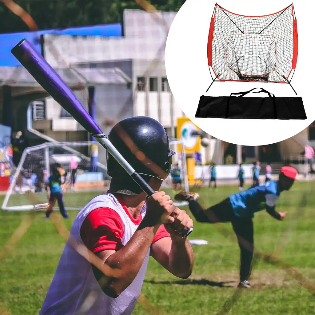 7`x7` Baseball & Softball Practice Pitching & Fieldingwith Bow Type ,  for Adults Baseball Hitting Batting