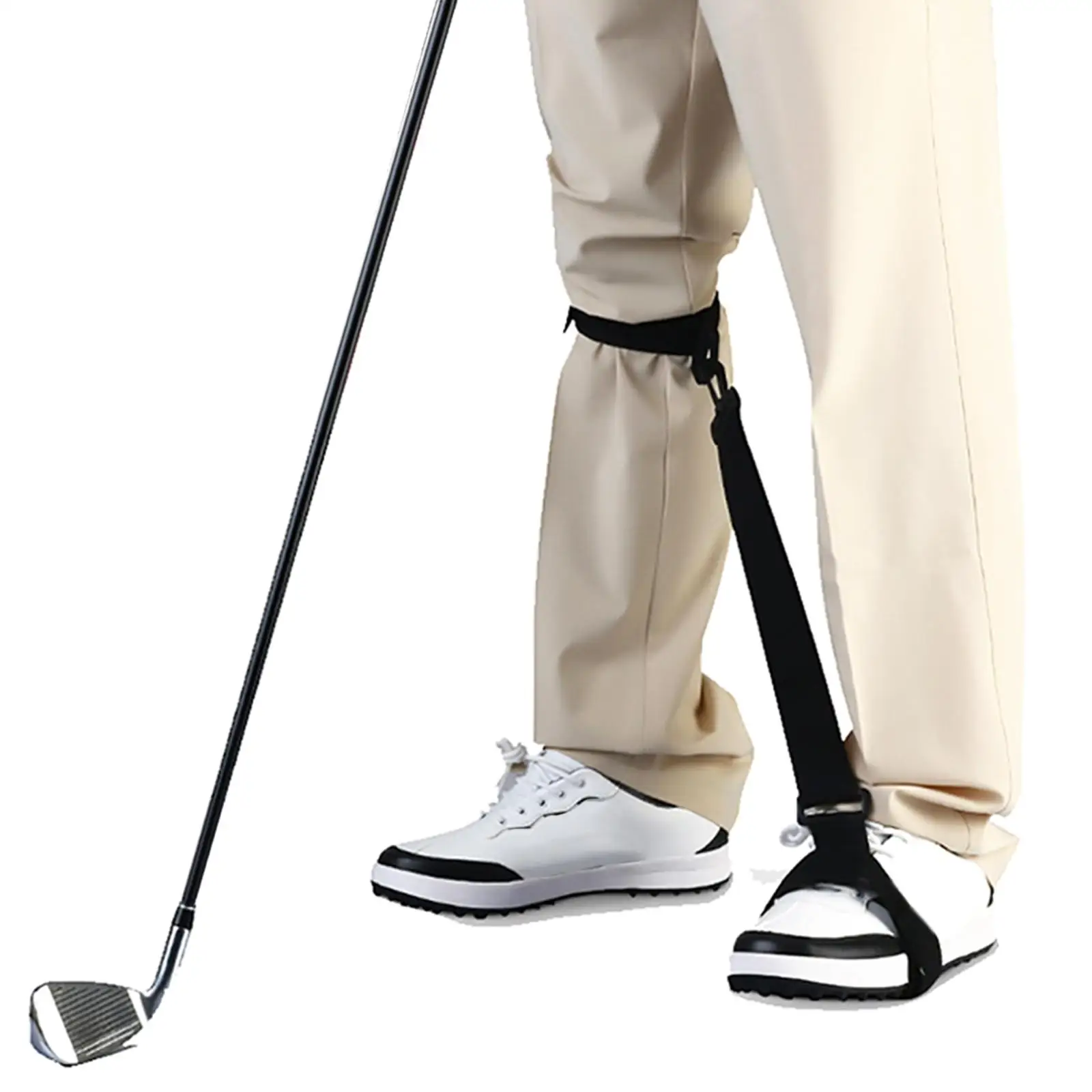 Golf Leg Correction Belt Adjustable Lightweight to Forming Muscle Memory Leg Strap for Golfers Adults Beginners Golf Accessories