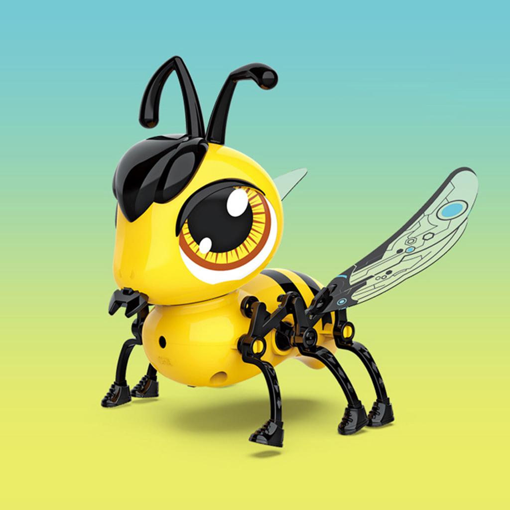 DIY Simulation Bee Electric USB Rechargeable Lighting Sound Early Education Assembled Kids Toy for Kids Boys Girls Children