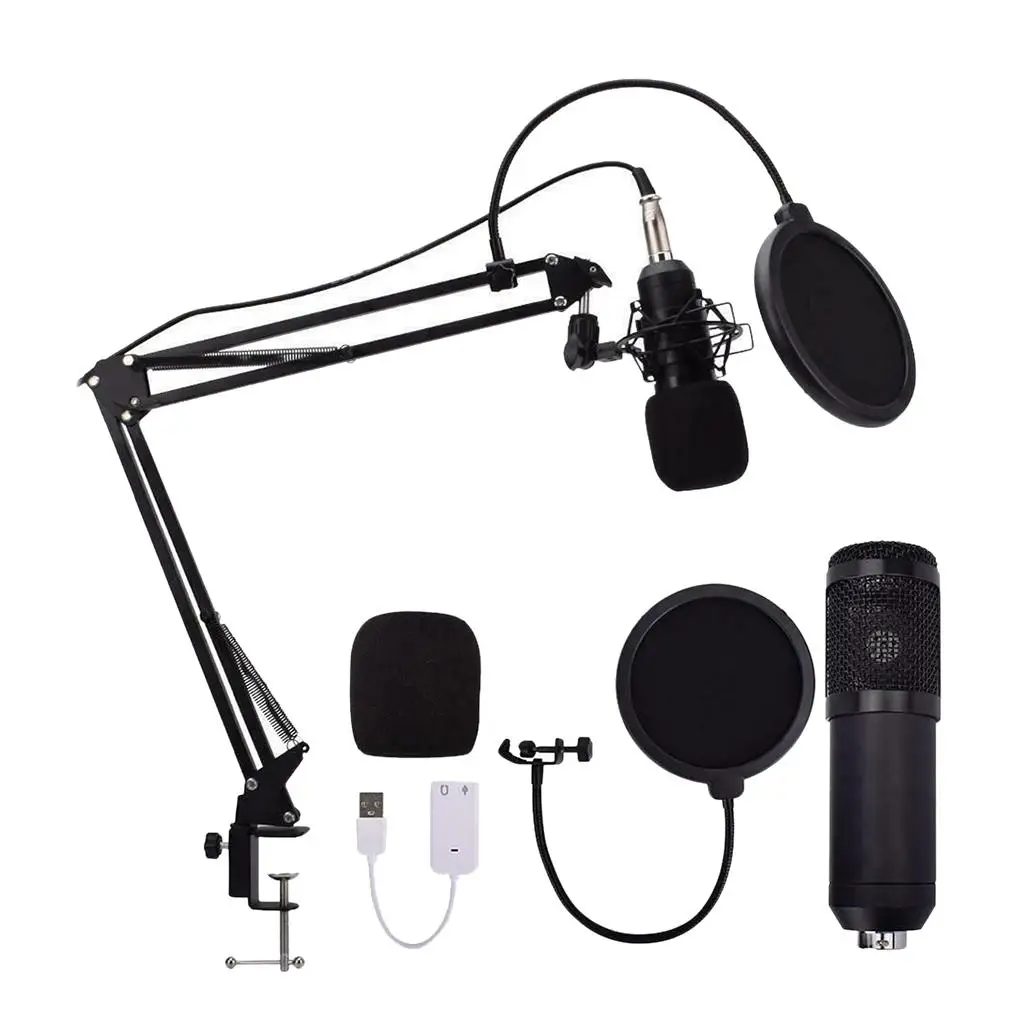 Blesiya Perfect Condenser Microphone Kit Professional Broadcasting Studio