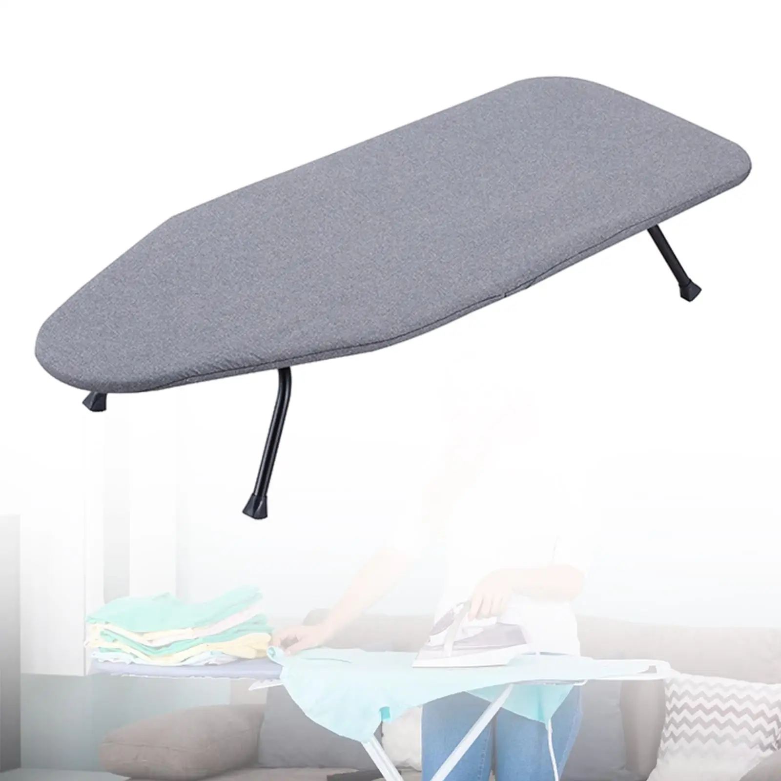 Tabletop Ironing Board Heavy Duty Ironing Table with Folding Legs Foldable Ironing Board for Household Dorm Sewing Craft Room