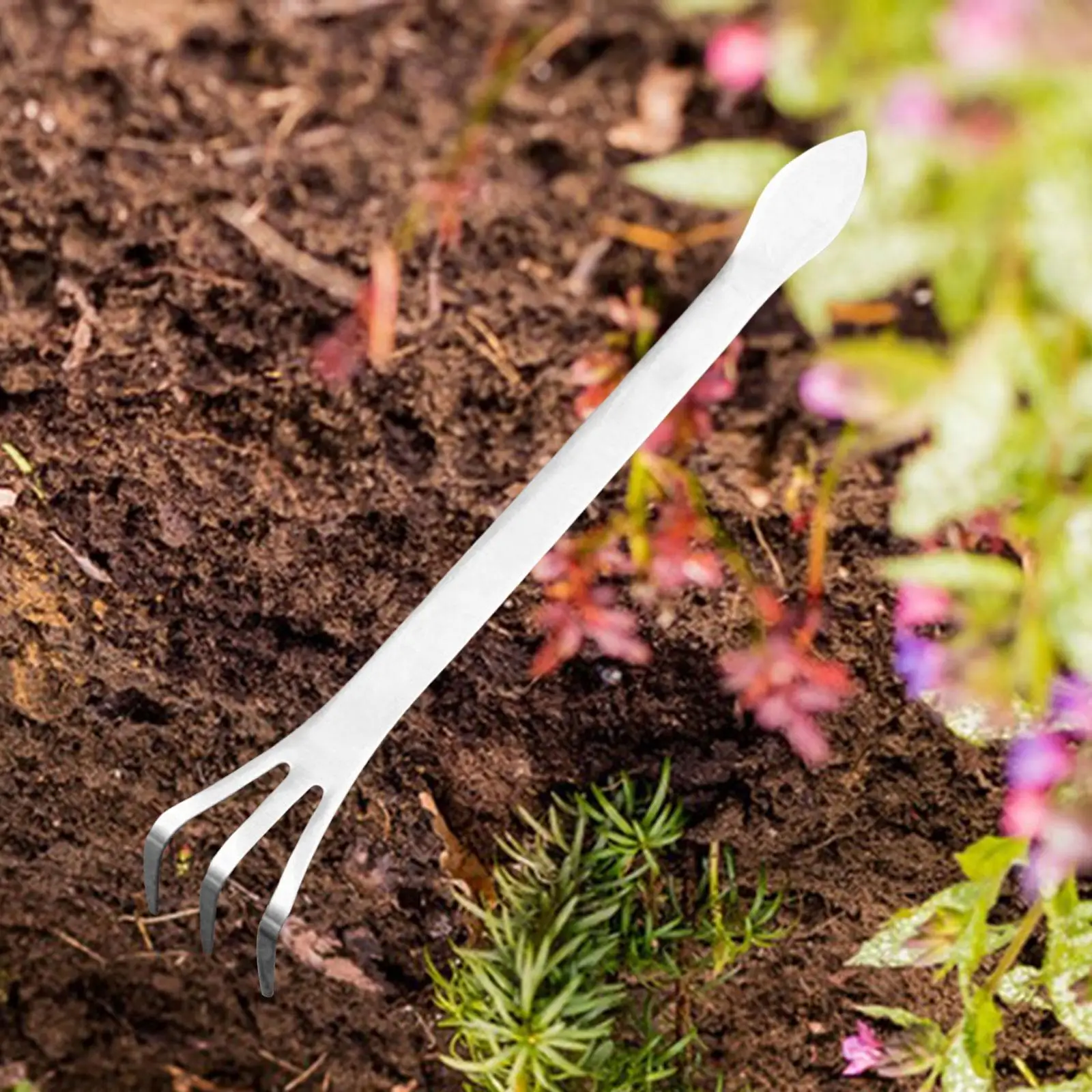 3 Prong Bonsai Roots Rake Removing Weeds Gardening Tools Stainless Steel for Planting Patio Bonsai Pot Backyard Transplantation