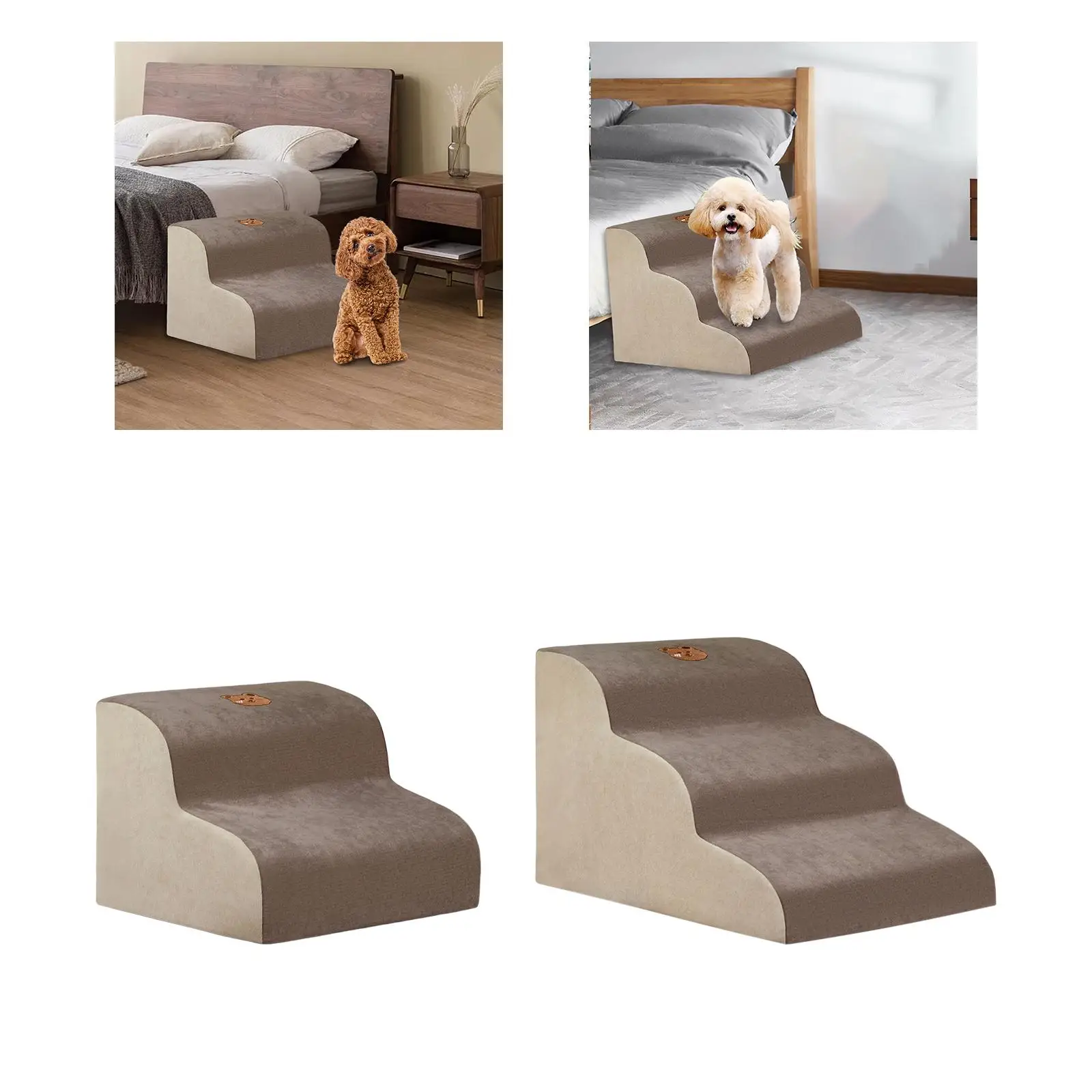 Pet Dog Stairs Durable Detachable Cover Non Slip Pet Dog Climbing Ladder Breathable Soft Ramp for Car Sofa Pet Supplies