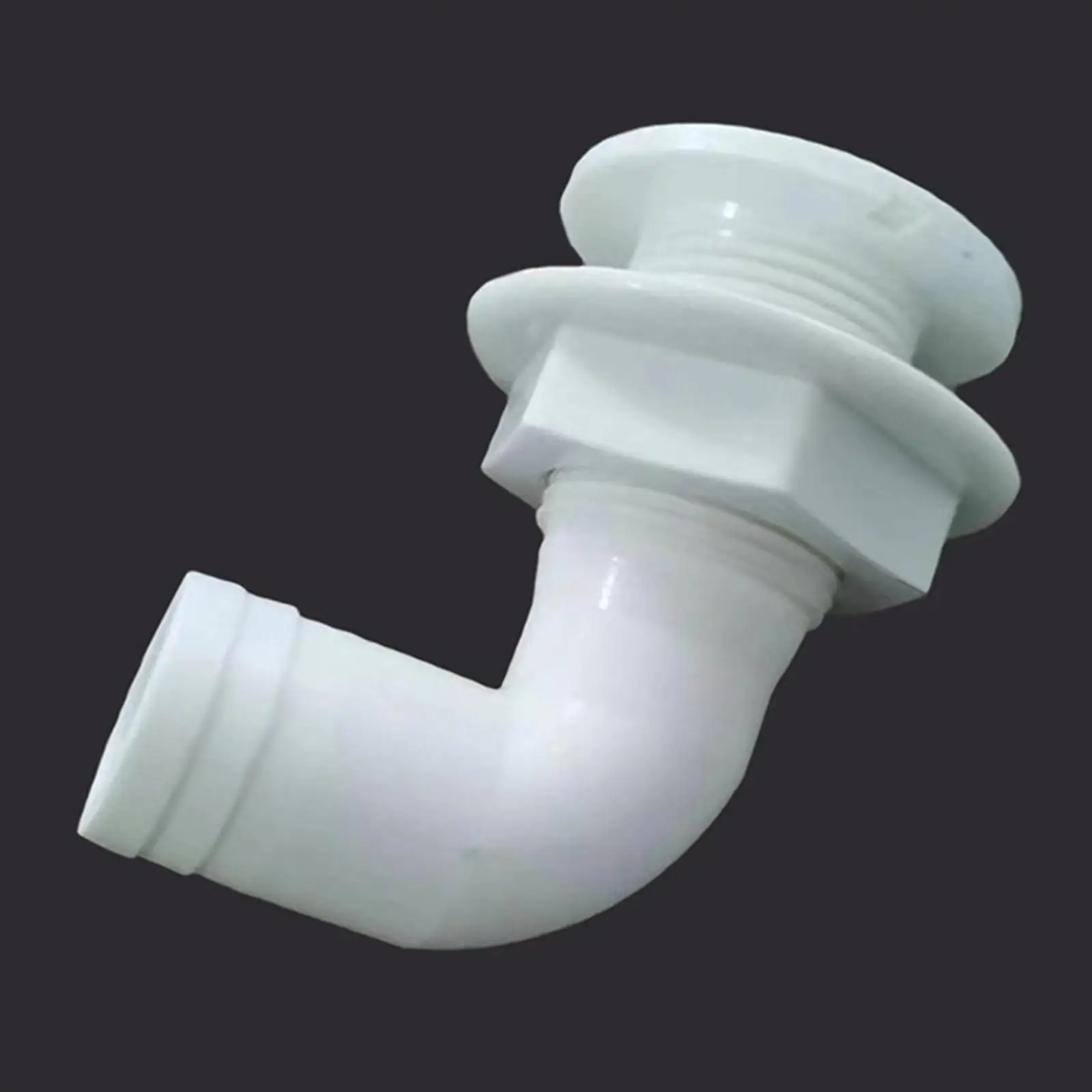 90 Degree thru Hull Fitting PP Boat Plumbing Fittings for Convenient Installation Durable Stable Repairing Accessory Replacement