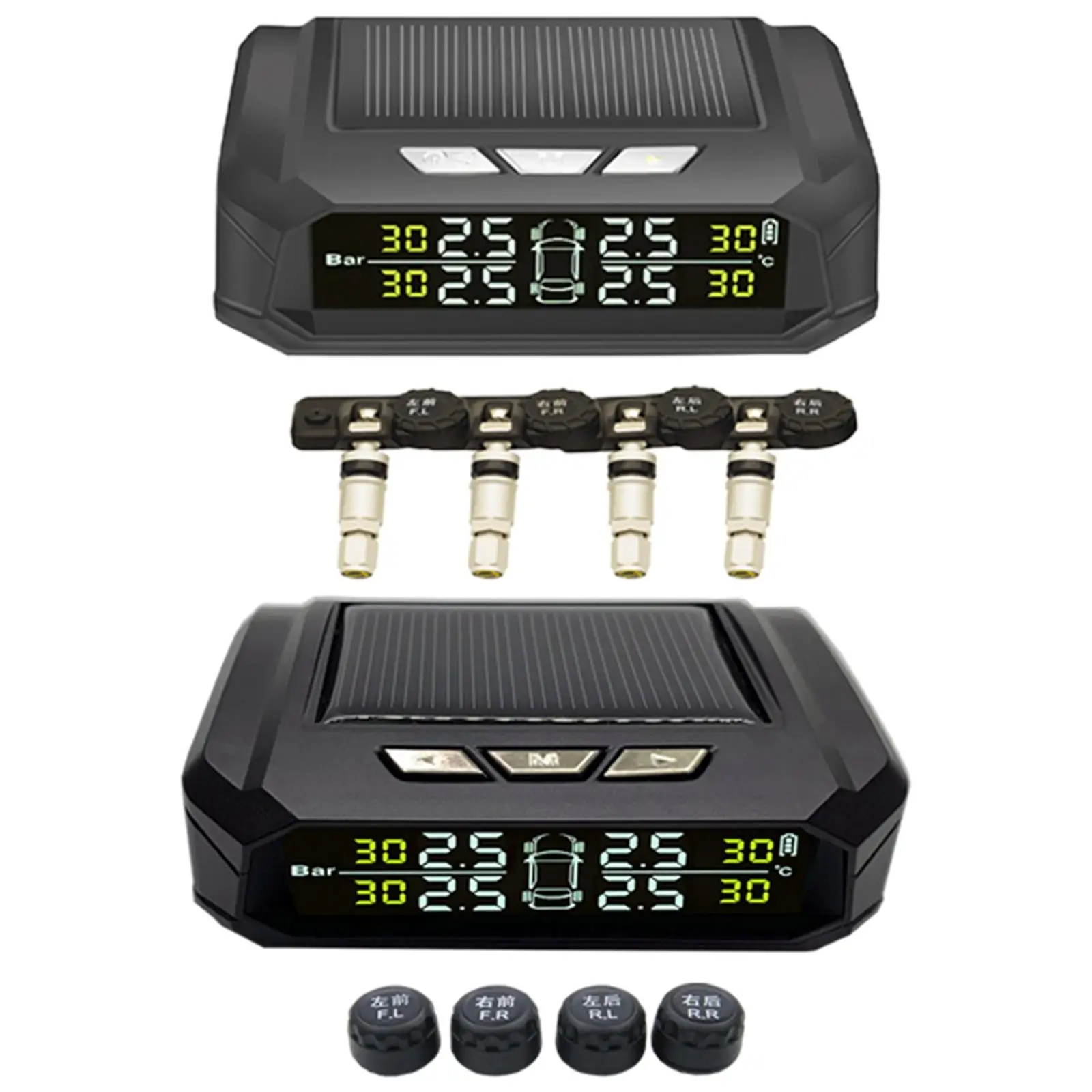 Smart TPMS Tire Pressure Monitoring System Solar Power Universal Real-Time Monitoring for RV Motorcycles Tire Repair Tools