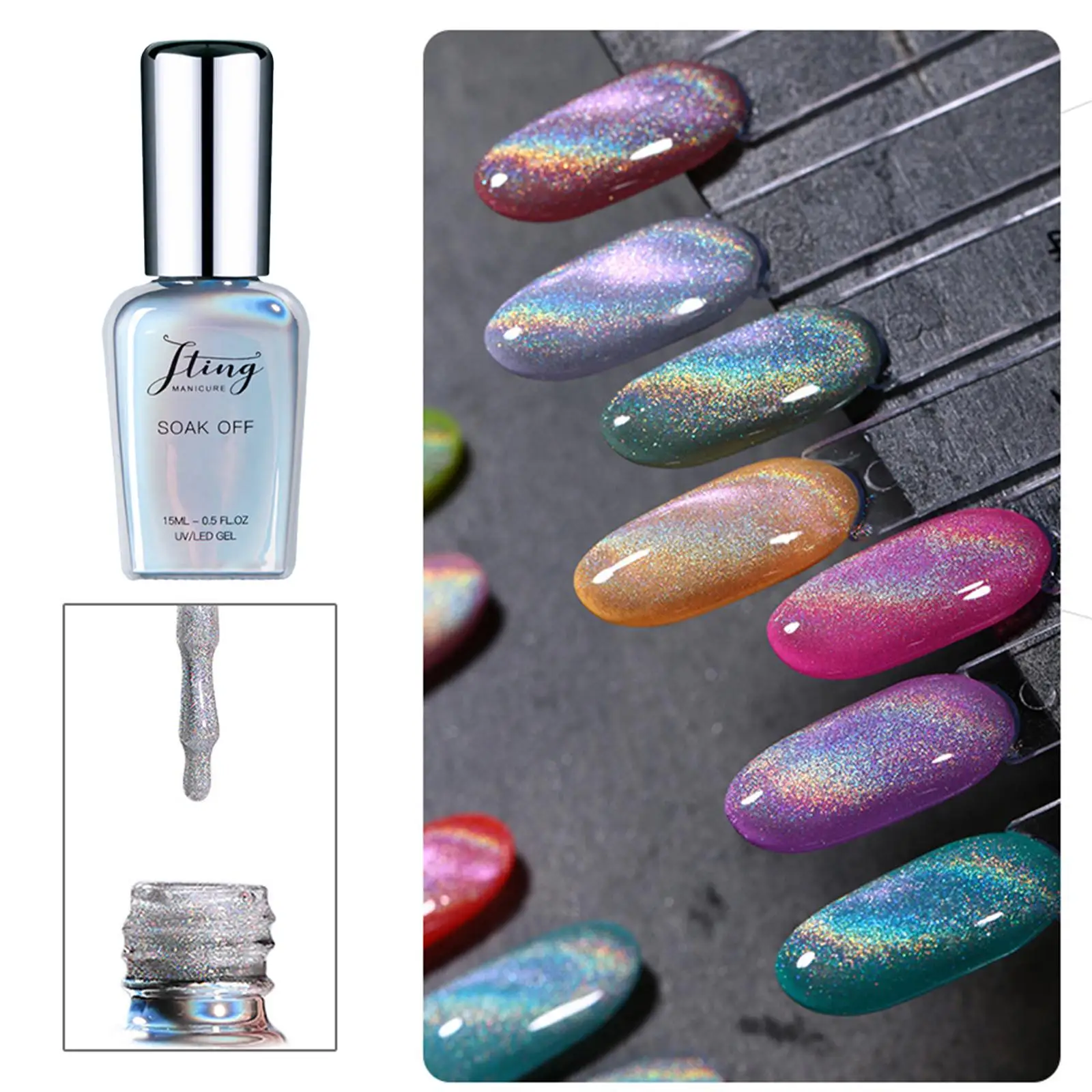 15ml  , Colorful Trendy  ,Universal Manicure Glossy, Soak-Off  ,for Nail Salon Nail, 