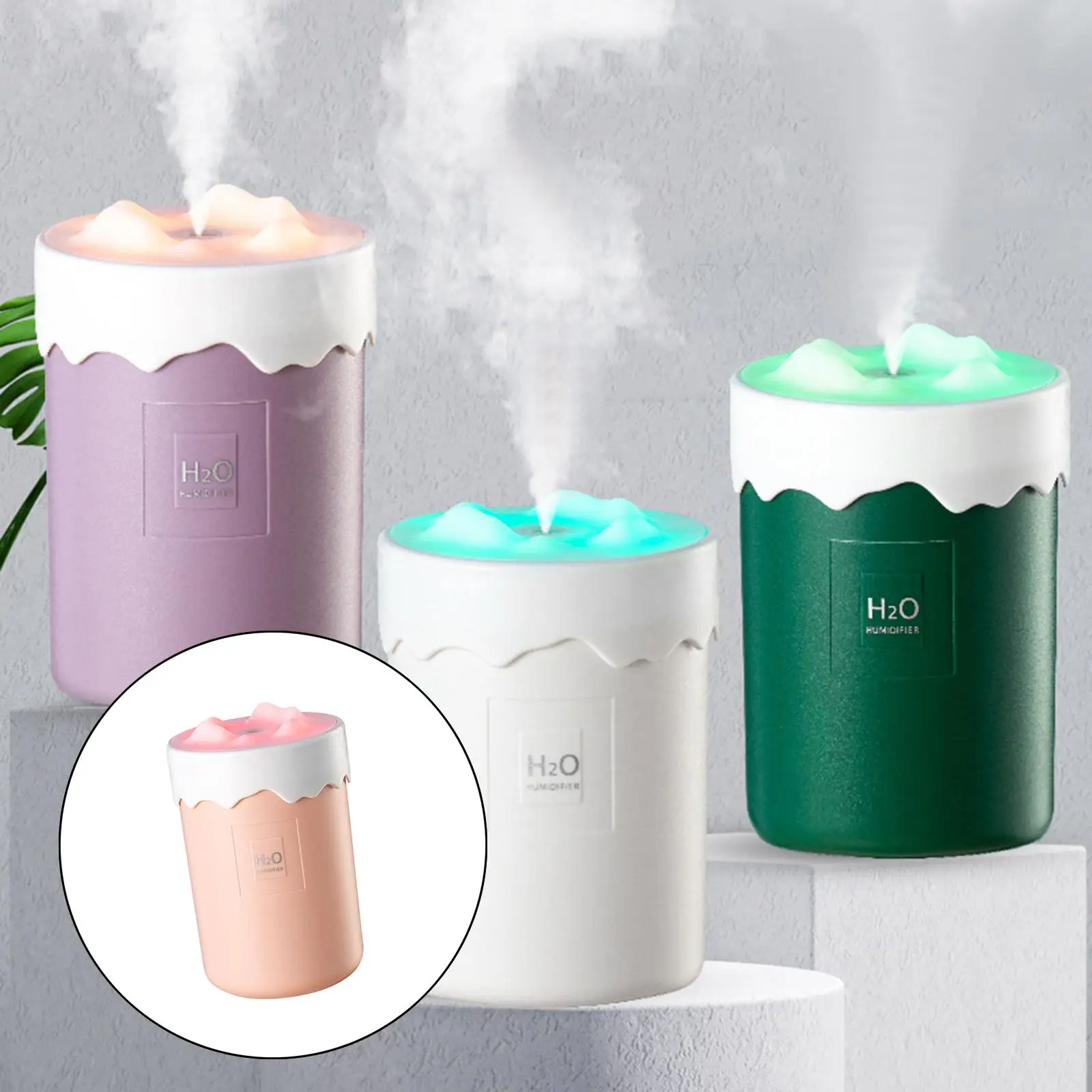 450ml USB Humidifier Night Light Portable Humidifiers Essential Humidifier for Spa Bedroom