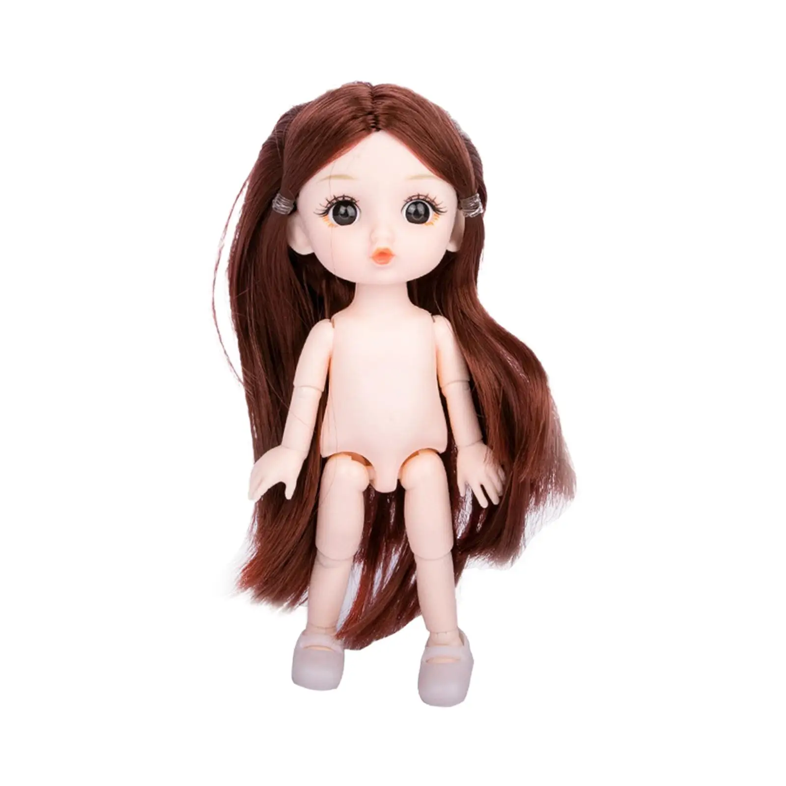 Fashion Fashion Doll Moveable Joints DIY Dolls Toy Big Eyes and Princess Doll Smooth Hair 3D Eyes for Pretend Play Gifts Toy