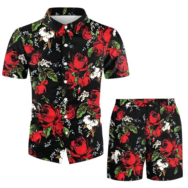 MALAIDOG Tropical Hawaiian Suits for Men Summer Beach Regular Fit