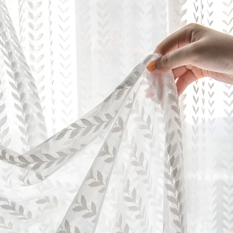 cortina de tule branco de luxo para sala de decoração bom