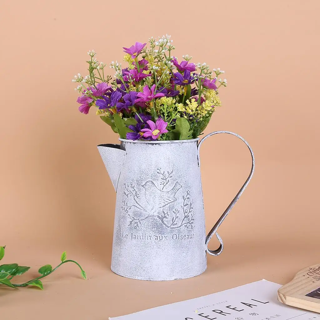 Metal Vase Flower Pot Jug Holder Wedding Retro Table Centre Piece Decoration