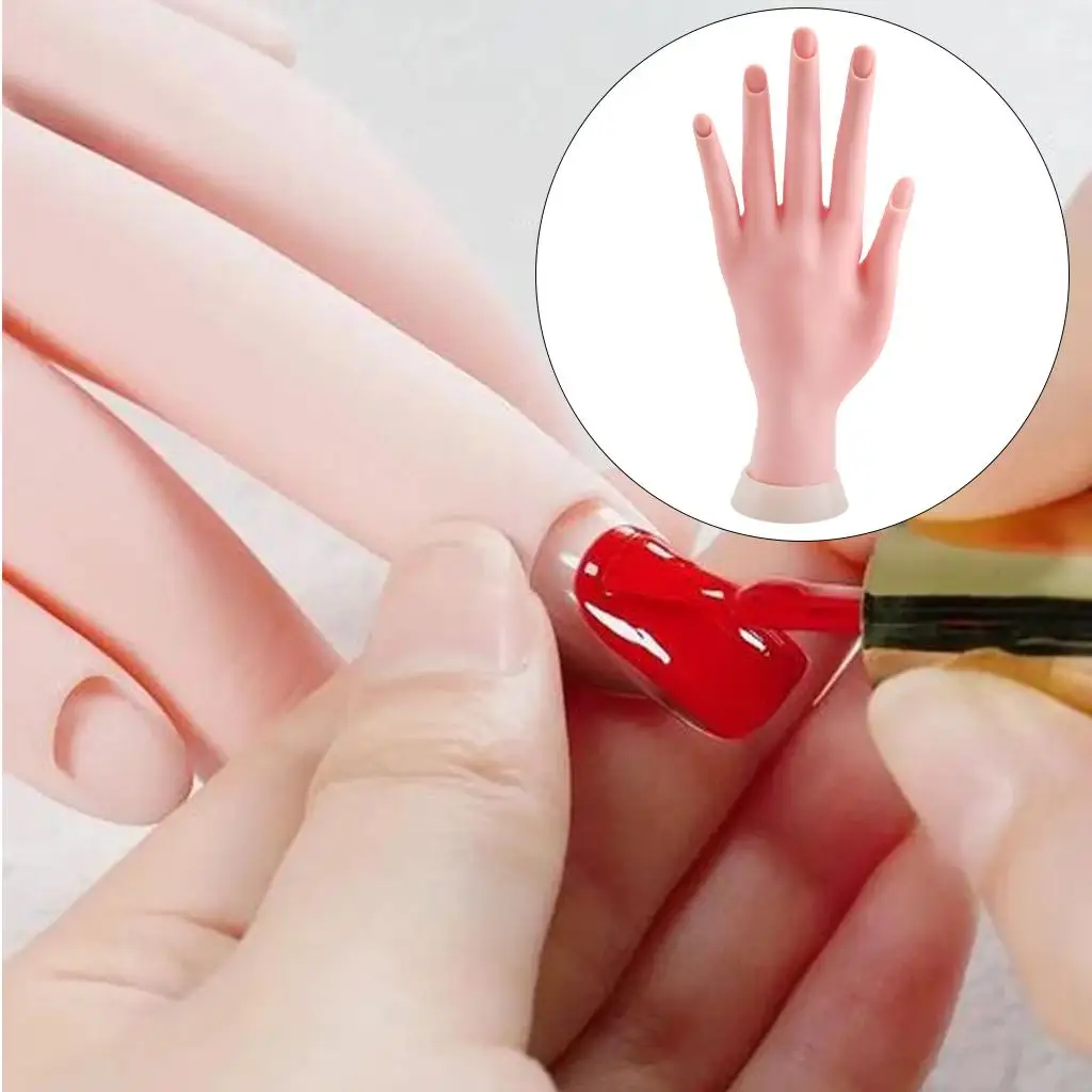 Manicure Practice Hand Bendable Easily Nail Training Left   for Training ,Acrylic Nails Teaching ,Collection