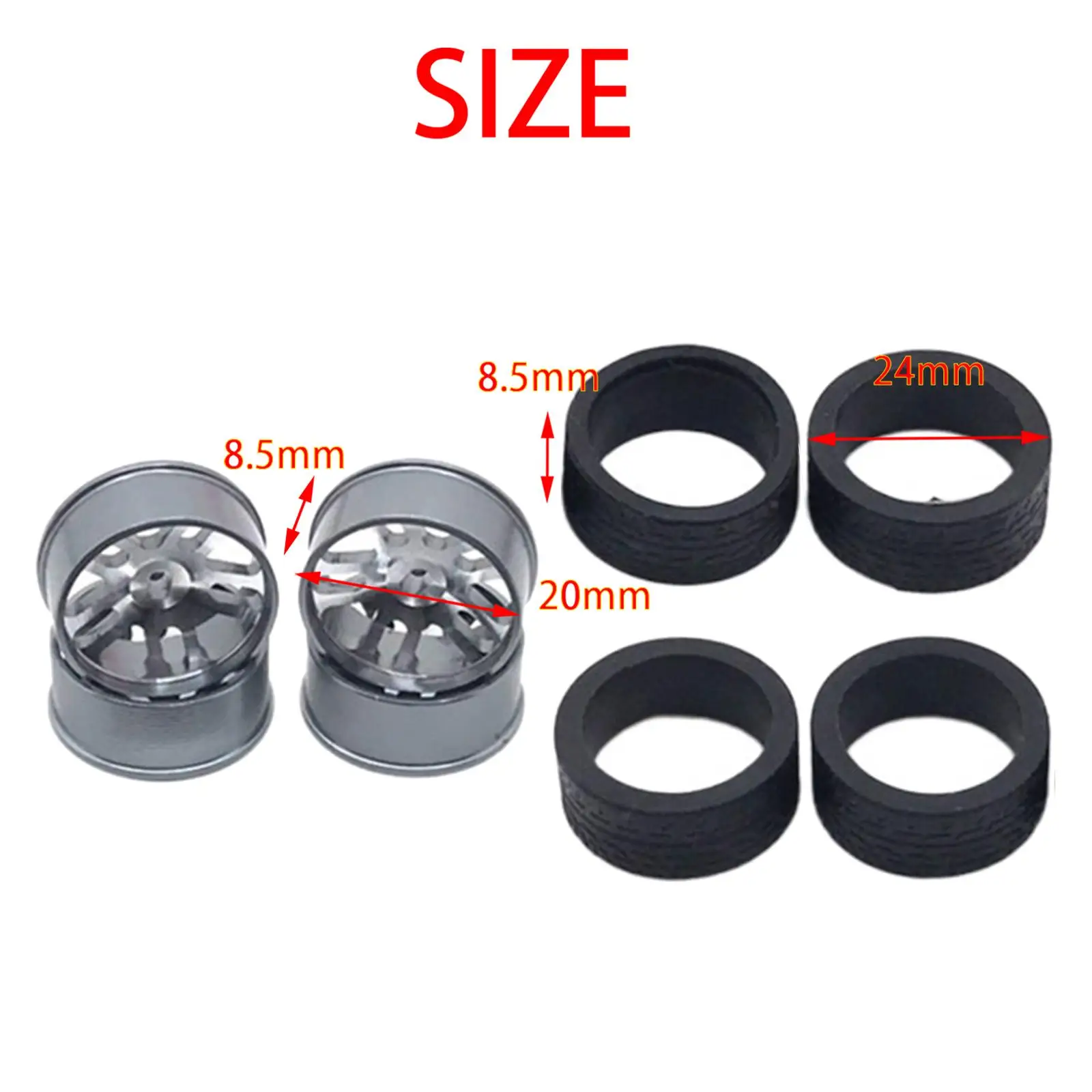 RC Trunk Tires Wheel Rims Upgrade Parts for Wltoys 284131 RC Accessories
