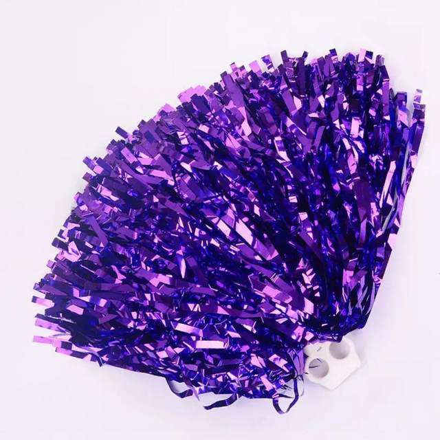 1 pcs Aluminum Foil Plastic Metal Cheerleader Pompoms for Football