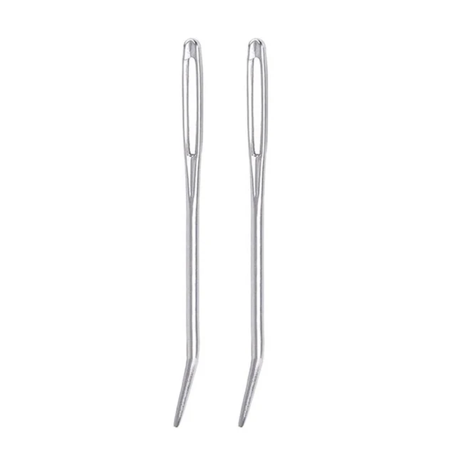 2x Darning Needle Big Eye Sewing Needle in Transparent Tube, Darning Needle for , Crochet and Yarn Knitting, Other