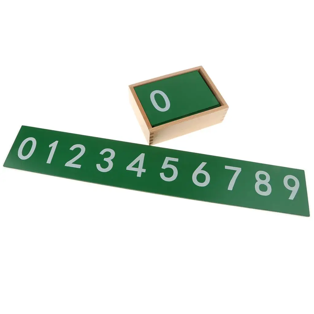 Montessori Wooden Abrasive 0~9 Numbers Learn Boards  Developmental
