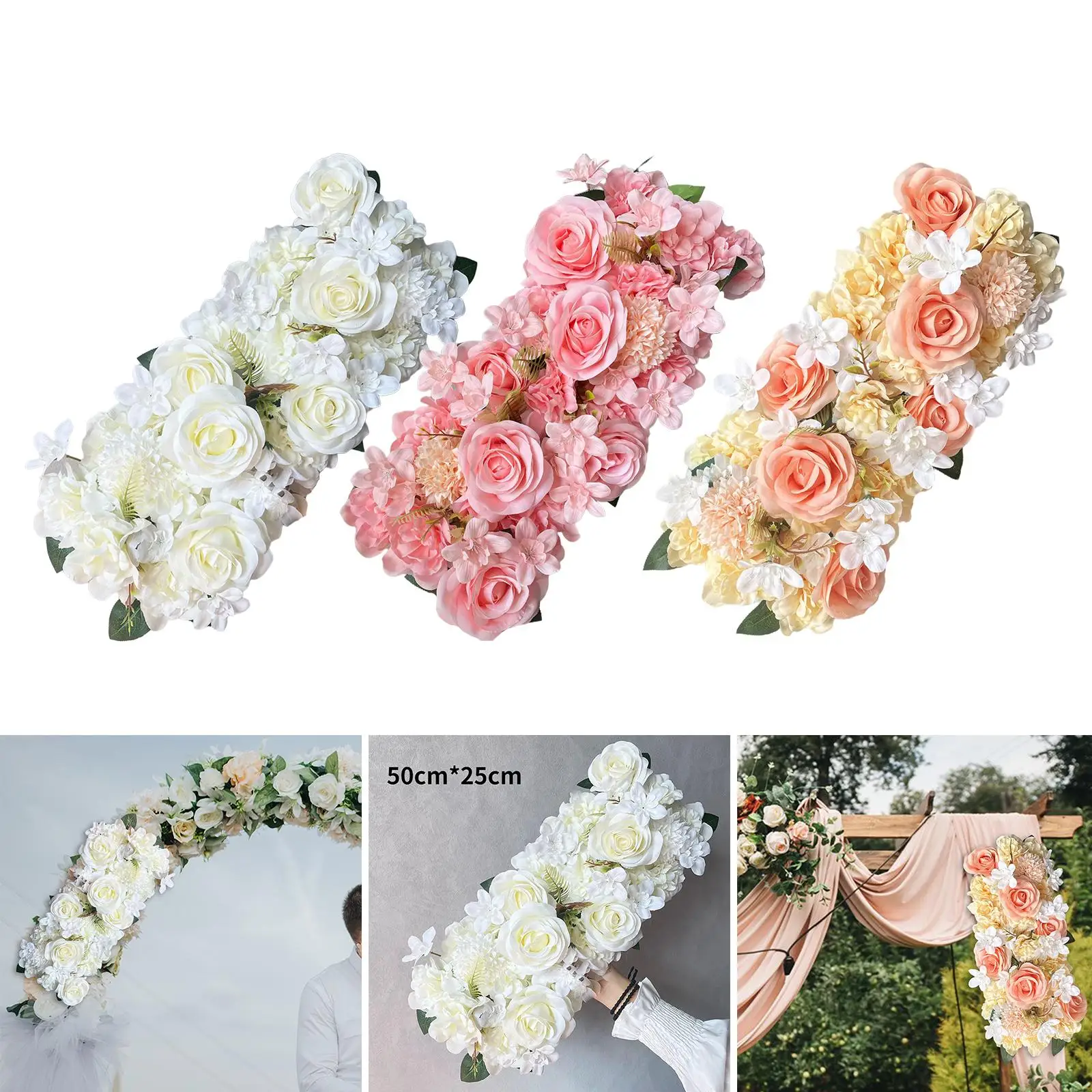 Flower Wall Panels DIY Arch Flower Row Floral Backdrop for Party Decoration