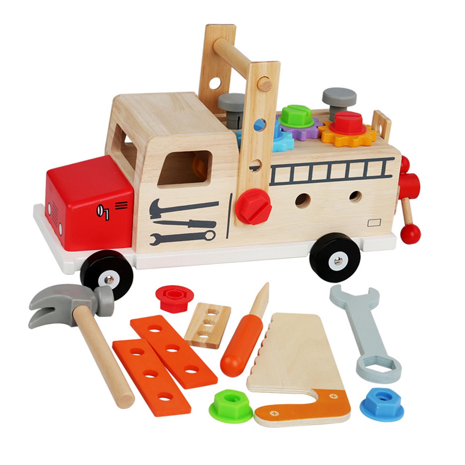 Wood Kids Tool Set Stem Construction Toy Tool Set for Toddlers for 3 4 5 6 Years Old Kids Boys Girls Children Xmas Present