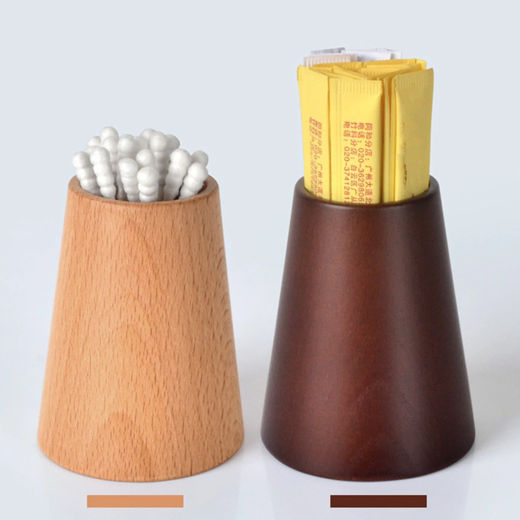 Wooden Toothpicks Dispenser  Hand-made Makeup Brushes Container