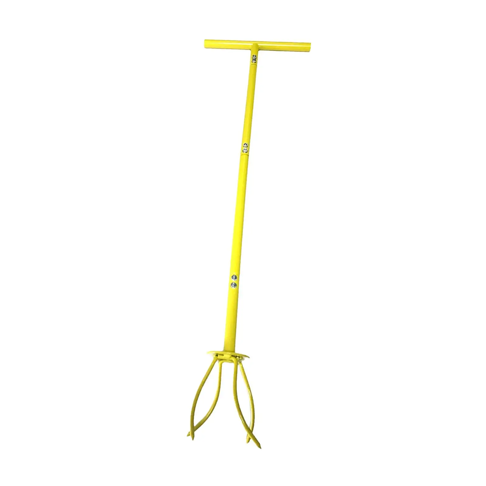 Manual Hand Tiller Rust Resistant Heavy Duty for Cultivate, Loosen, Aerate with Adjustable Shaft with A Removable Big Claw