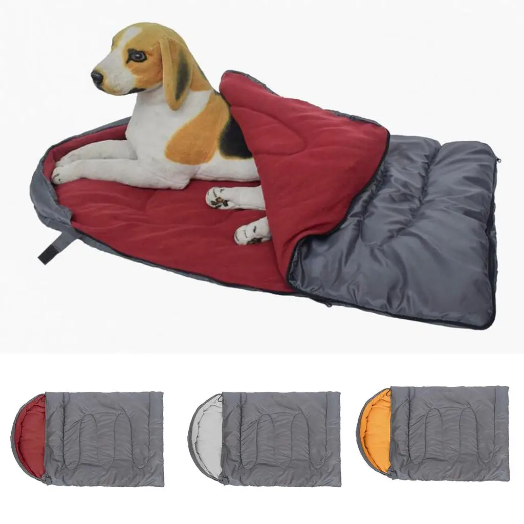 Dog Sleeping Bag, Water-resistant Padded Thick  Dog Bed, Portable Pets Bed Sleeping Blanket for Camping Outdoors