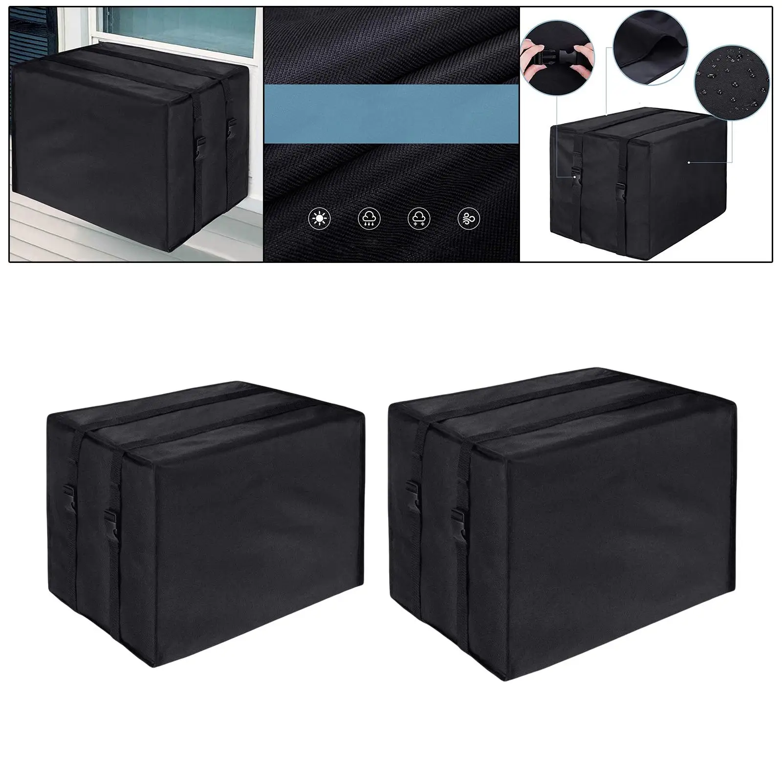 Outside Air Conditioner Cover Adjustable Coating Windproof Dustproof