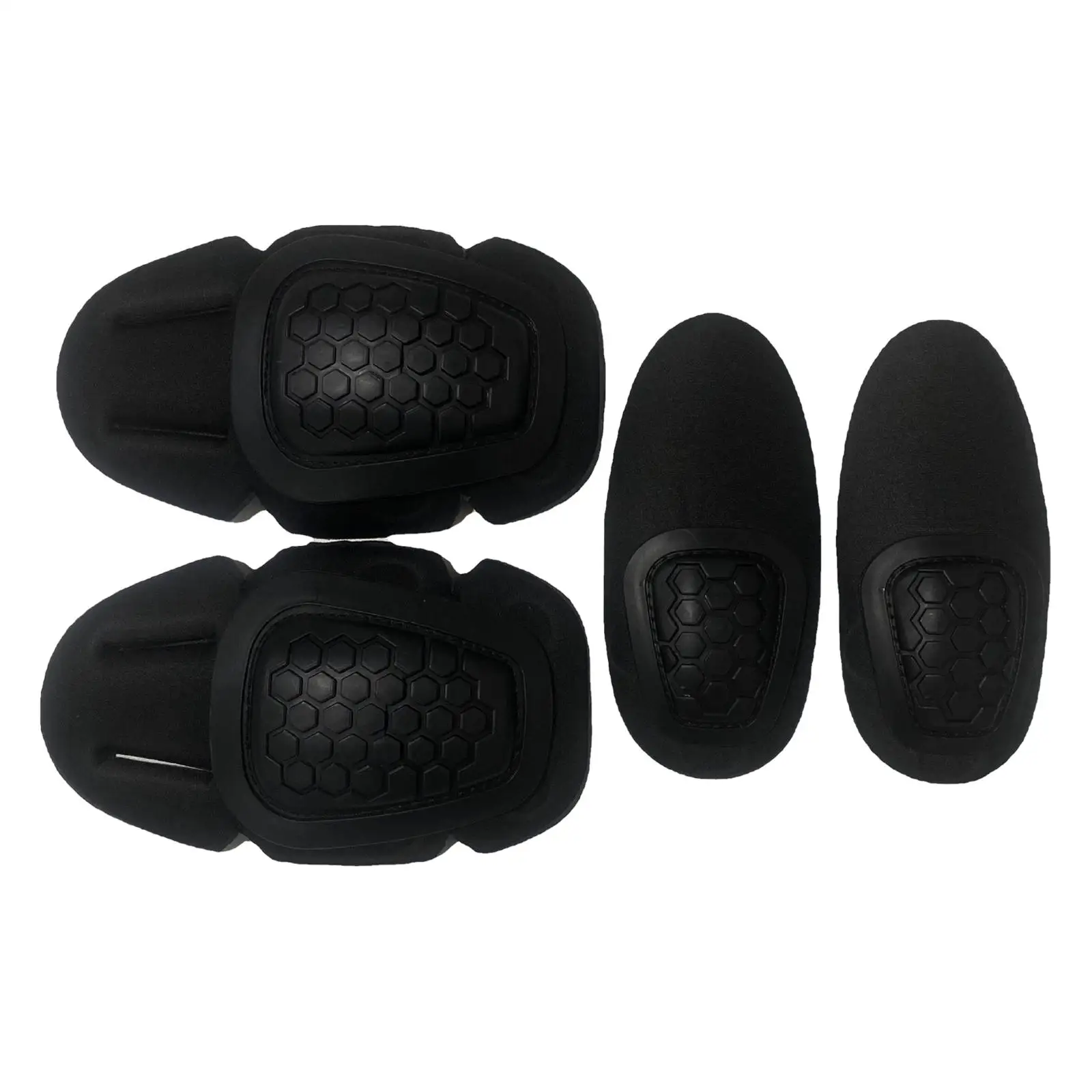 4 Pieces Knee Elbow Support Pads Shin Guards for Skating Rollerblading Bike